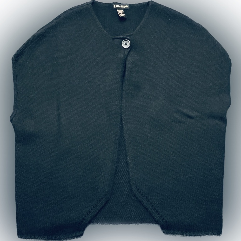 Forever 21 Sweater Women’s Medium Black Acrylic Wool Vest Button